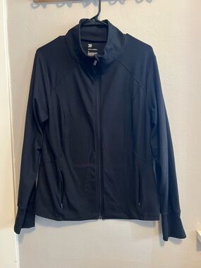 Black Full Zip Athletic Jacket